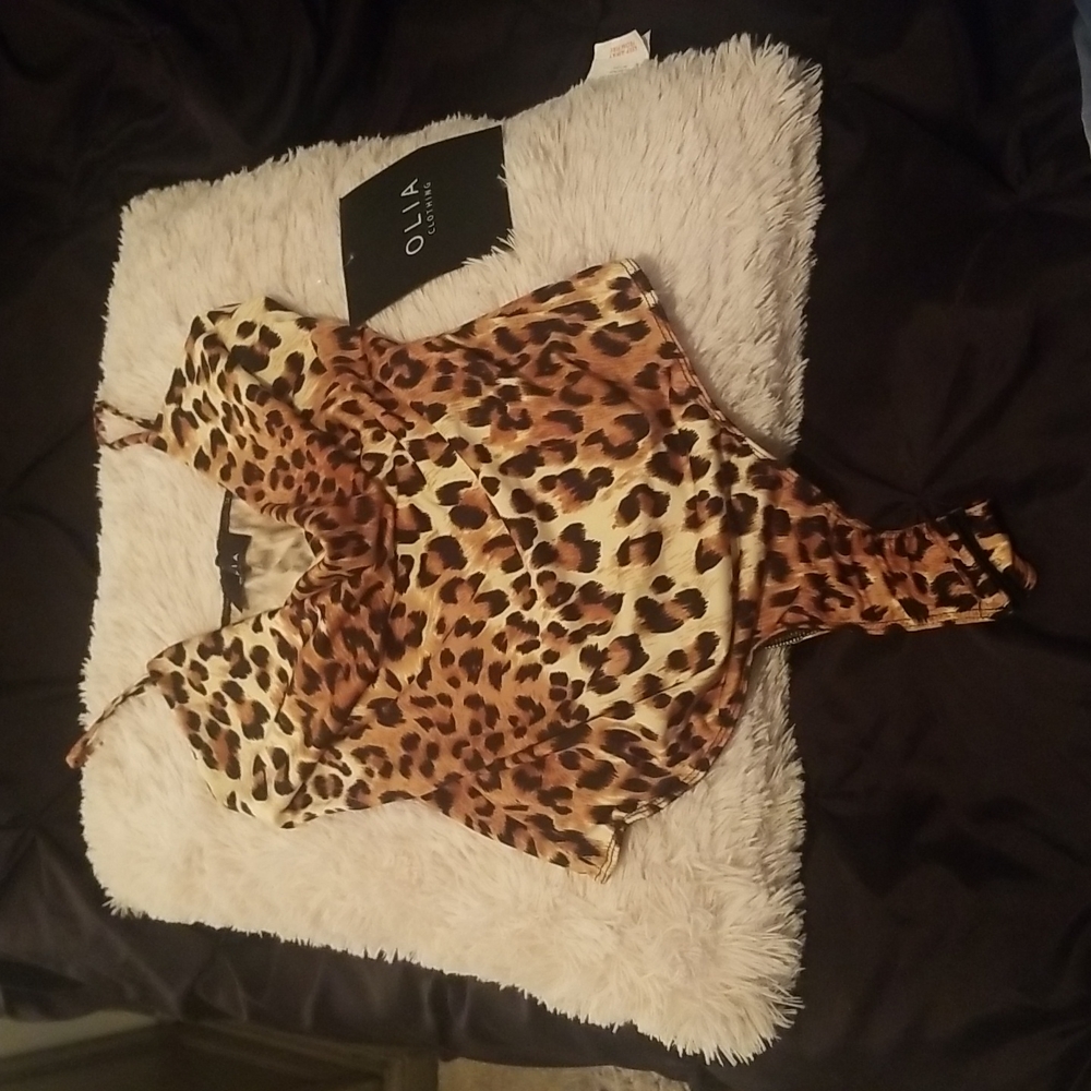 NWT Leopard print bodysuit size small
